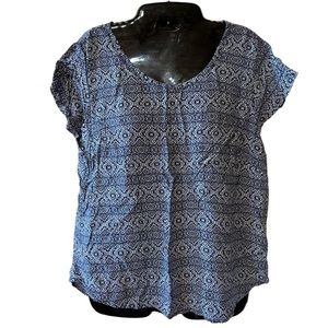 EUC JNY JONES NEW YORK SIZE XL Short Sleeve Blouse